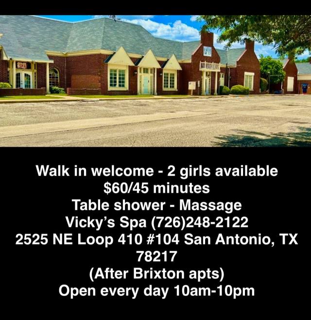💋🎀🛁Walk-in welcome 💋🚿🛁Vicky's Health SPA 🚿💕💋📞(726)248-2122🌺🛁🚿Massage+Table Shower.🏧💋2525 NE 410 LOOP San Antonio tx 78217