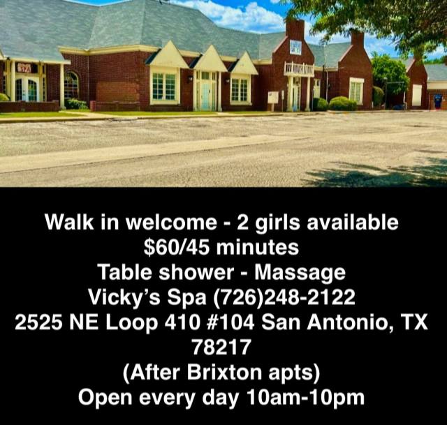 💋🎀 (WALK-IN )Welcome 💋🚿🛁VICKY’S SPA 🌹(726)248-2122🛁🚿Massage+Table Shower.🏧💋2525 NE Interstate 410 Loop San Antonio tx 78217