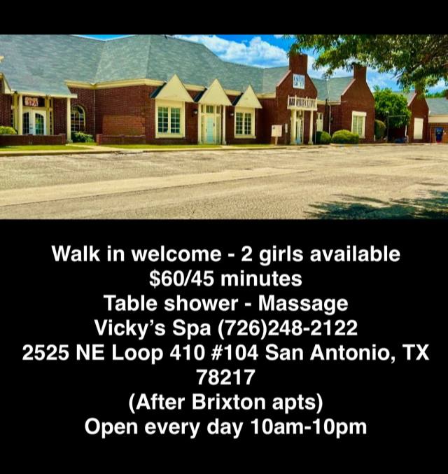 💋🎀 (WALK-IN )Welcome 💋🚿🛁VICKY’S SPA 🌹(726)248-2122🛁🚿Massage+Table Shower.🏧💋2525 NE Interstate 410 Loop San Antonio tx 78217