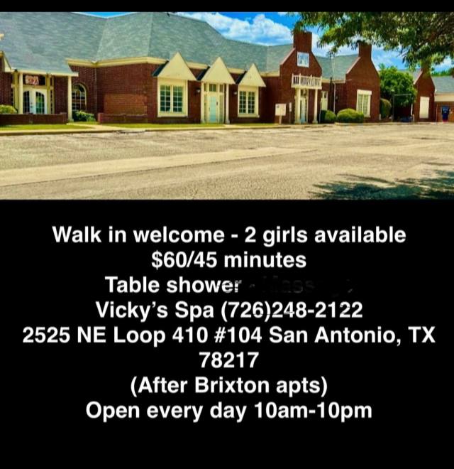 💋🎀 (WALK-IN )Welcome 💋🚿🛁VICKY’S Health SPA🛁 📞(726)248-2122 Relaxation +Table Shower.🏧💋2525 NE 410 Loop  San Antonio tx 78217.