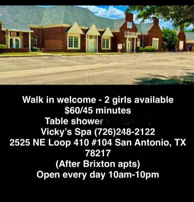 💋🎀 (WALK-IN )Welcome 💋🚿🛁VICKY’S Health SPA🛁 📞(726)248-2122 Relaxation +Table Shower.🏧💋2525 NE Loop  410 San Antonio Texas 782