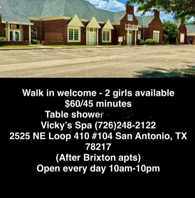 💋🎀 (WALK-IN )Welcome 💋🚿🛁VICKY’S Health SPA🛁 📞(726)248-2122 Relaxation +Table Shower.🏧💋2525 NE Loop  410 San Antonio Texas 782